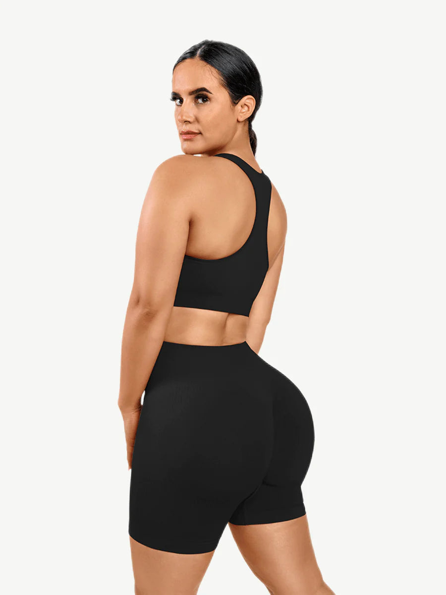 Seamless Shaping Sportswear Biker Shorts Set