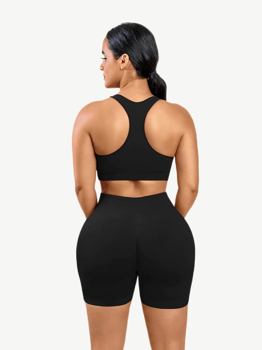 Seamless Shaping Sportswear Biker Shorts Set