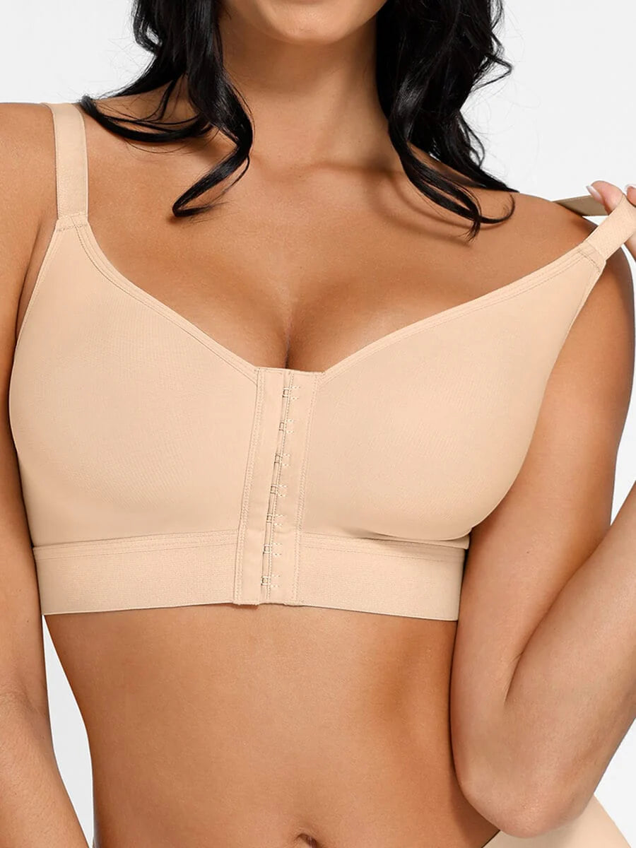 Wireless Front Closure Back Smoothing Bra