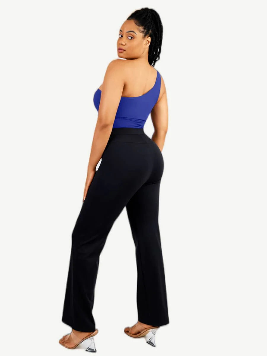 Seamless Shaping One-Shoulder Thong Bodysuit