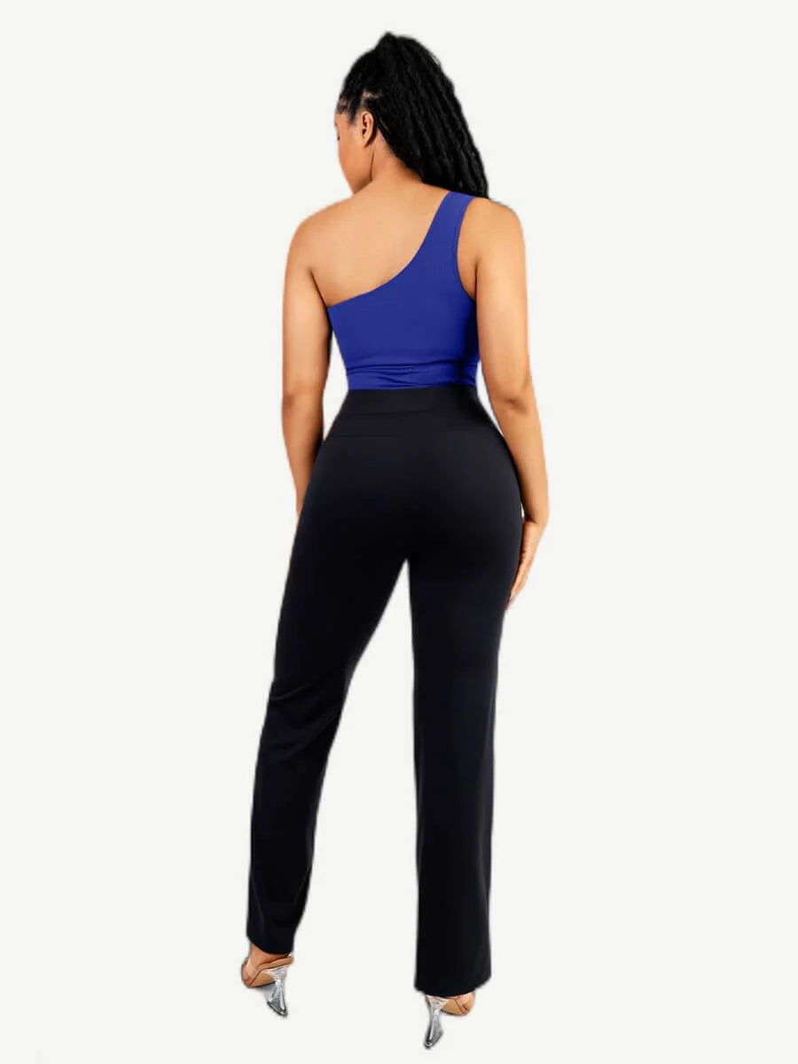 Seamless Shaping One-Shoulder Thong Bodysuit