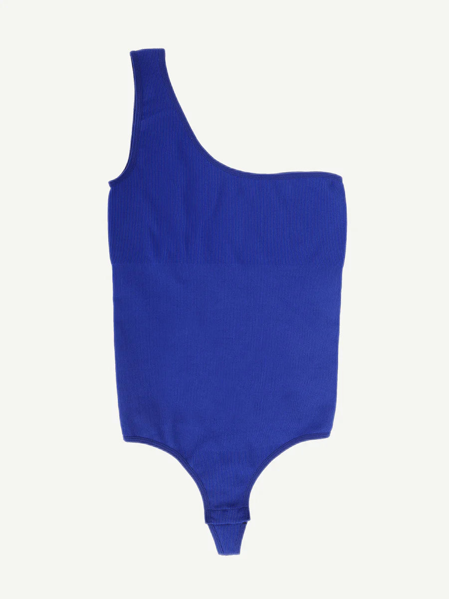 Seamless Shaping One-Shoulder Thong Bodysuit
