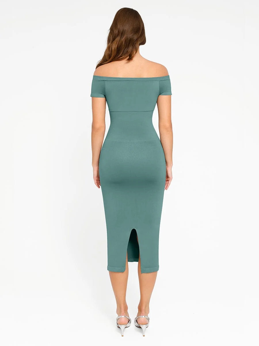 Seamless Shaping Off-Shoulder Midi Dress