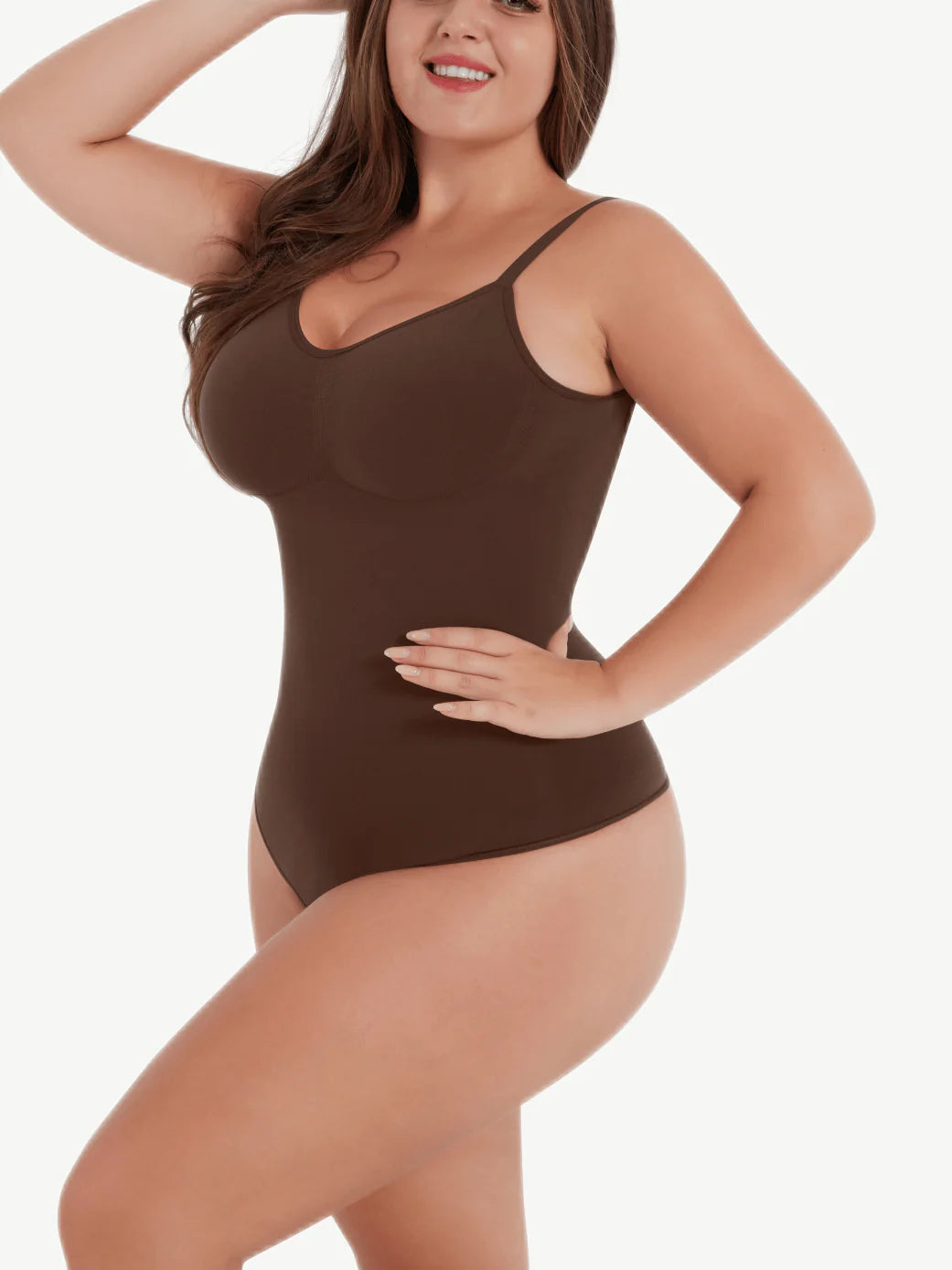 Seamless Shaper Open-Back Thong Bodysuit