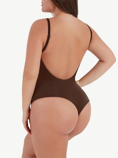 Seamless Shaper Open-Back Thong Bodysuit