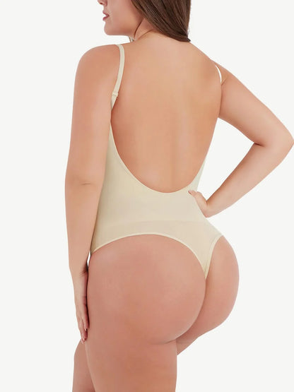 Seamless Shaper Open-Back Thong Bodysuit