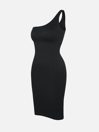 Seamless Shaping One-shoulder Dress