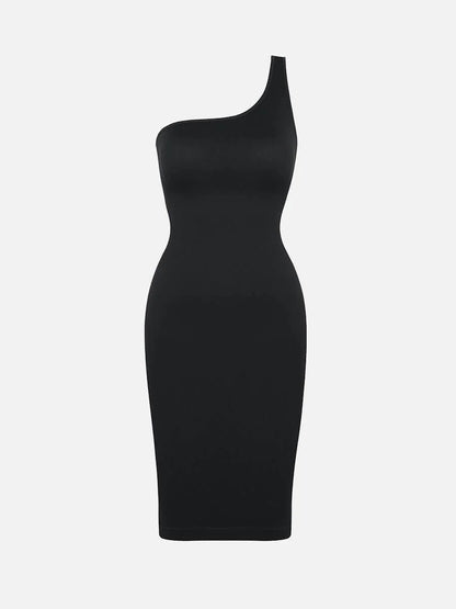 Seamless Shaping One-shoulder Dress