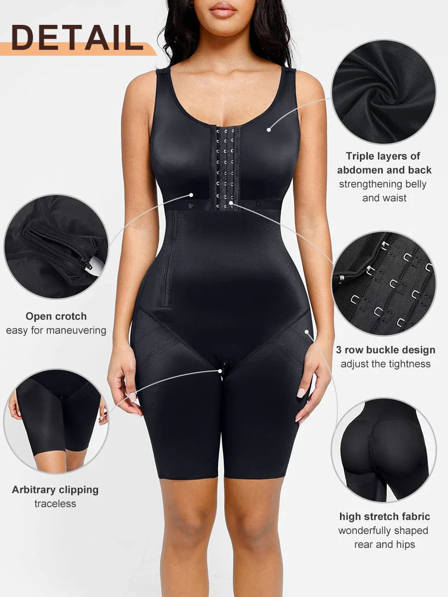 Faja moldeadora de cuerpo completo con cremallera lateral