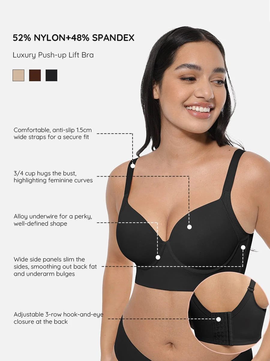 Sujetador push-up que alisa la espalda