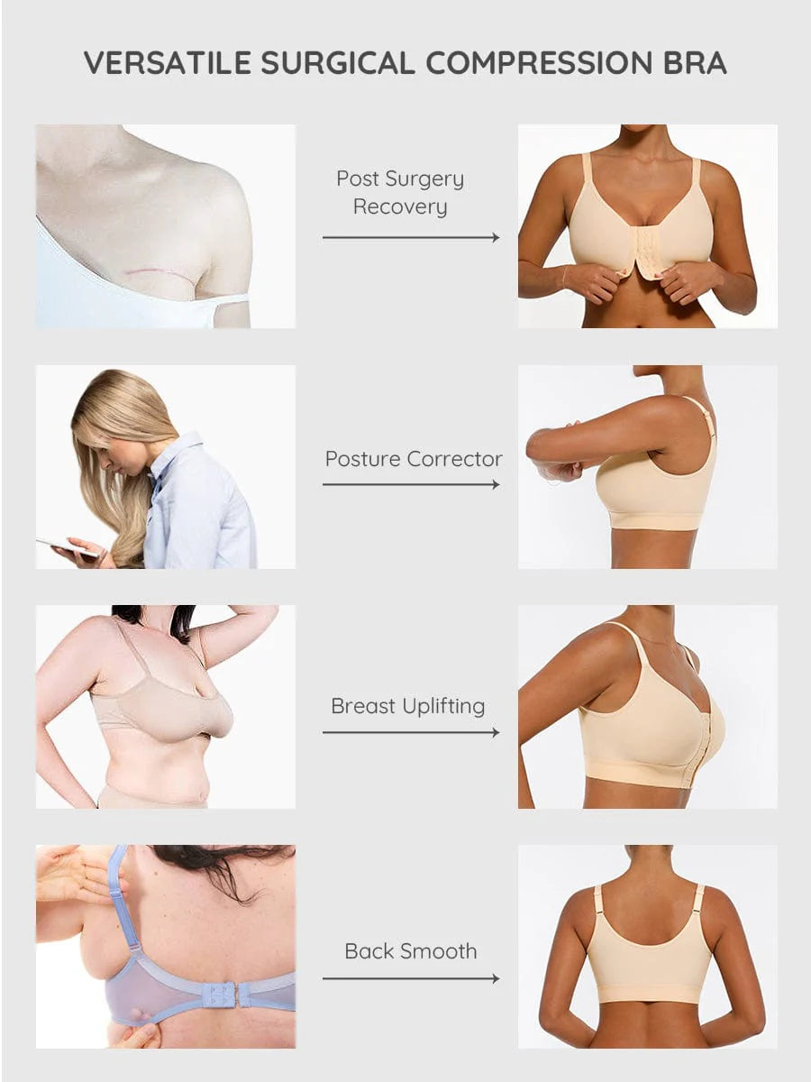 Wireless Front Closure Back Smoothing Bra