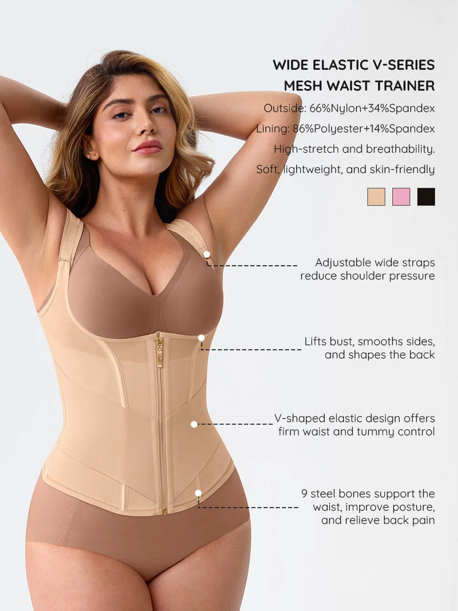 Chest Support Waist Cincher Vest with Adjustable Straps