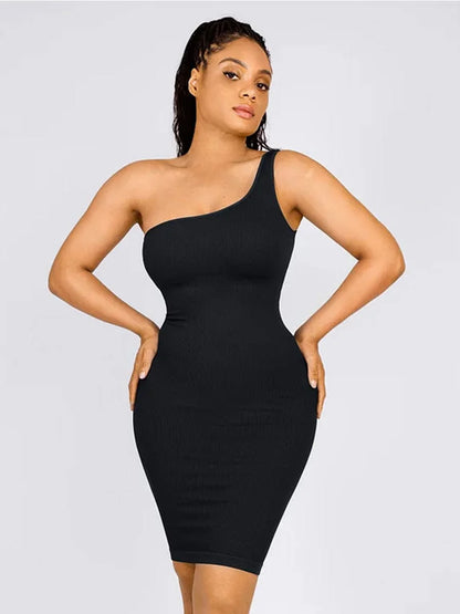 One-Shoulder Shapewear Dress