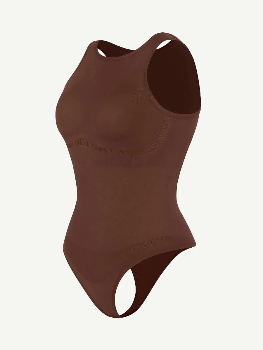 Seamless Shaper Crew Neck Thong Bodysuit