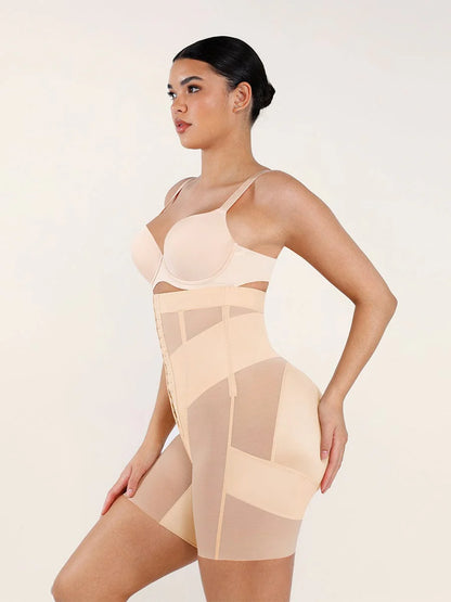 Mesh Waist and Abdomen Control Butt Lifter