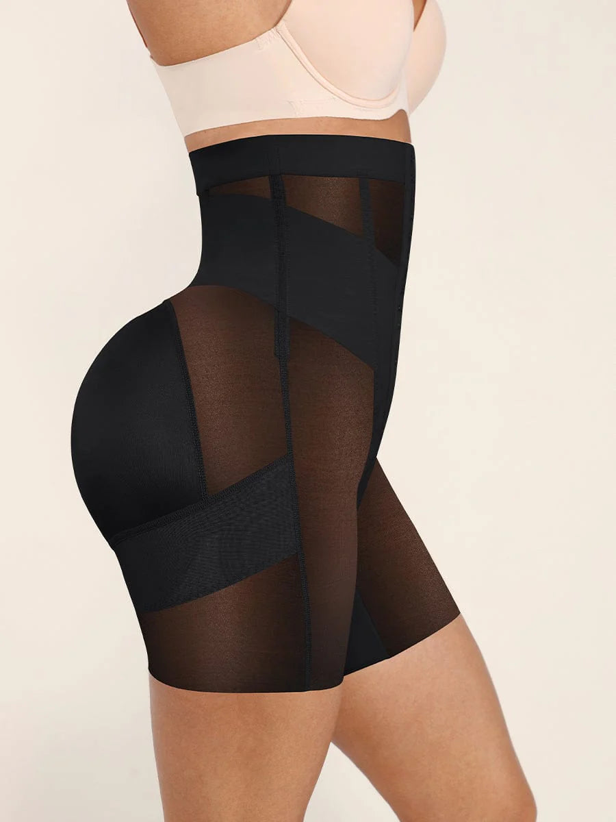 Mesh Waist and Abdomen Control Butt Lifter
