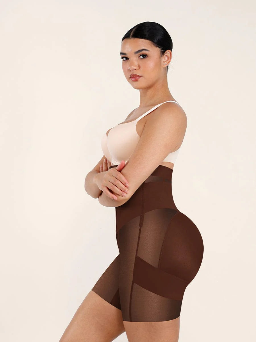 Mesh Waist and Abdomen Control Butt Lifter