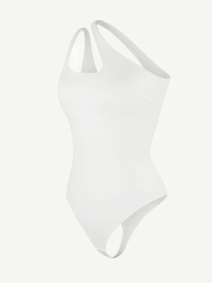 Seamless Shaping One-Shoulder Cut Out Bodysuit