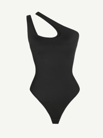 Seamless Shaping One-Shoulder Cut Out Bodysuit