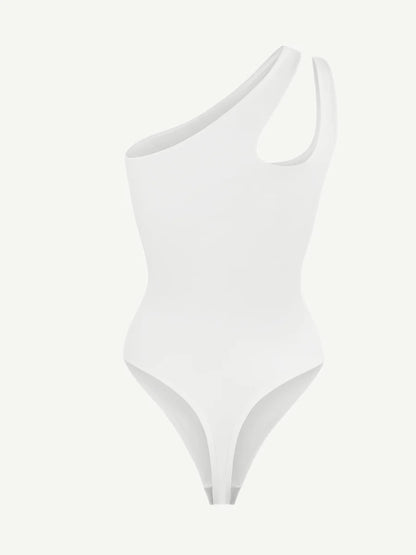 Seamless Shaping One-Shoulder Cut Out Bodysuit