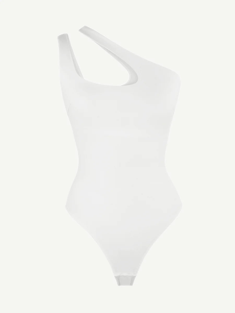 Seamless Shaping One-Shoulder Cut Out Bodysuit