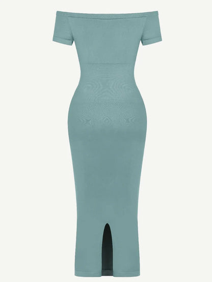 Seamless Shaping Off-Shoulder Midi Dress