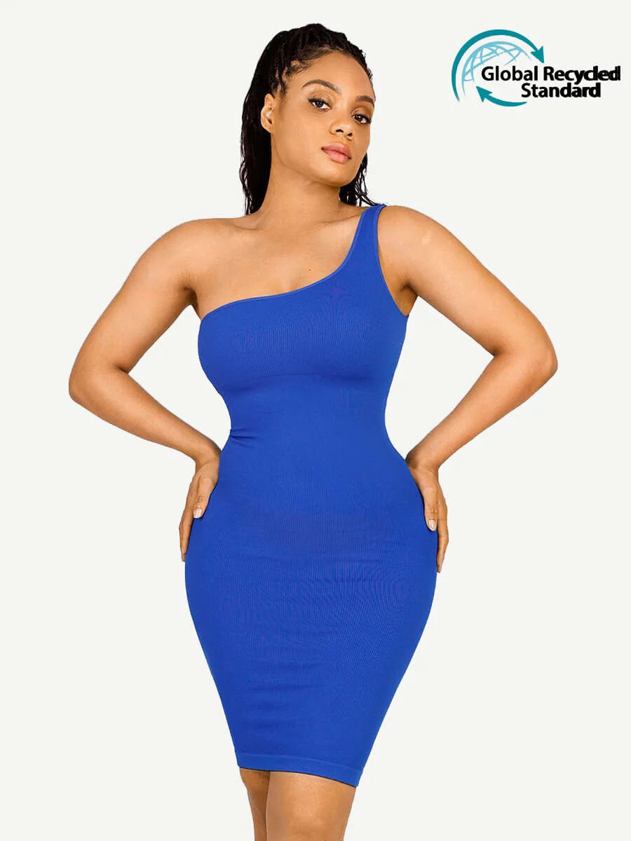 Seamless Shaping One-shoulder Dress