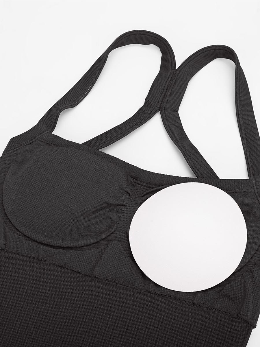 Mono de punto de natación moldeador sin costuras