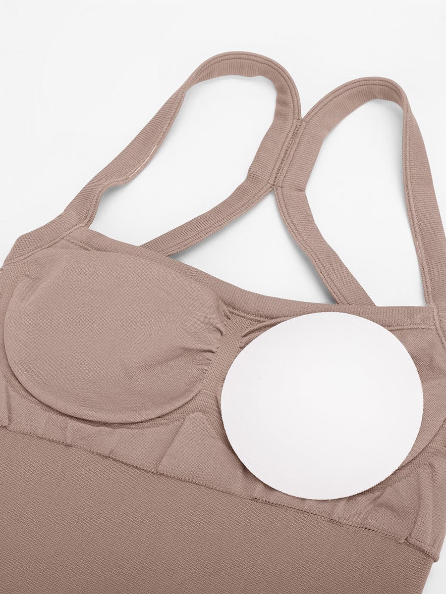 Mono de punto de natación moldeador sin costuras