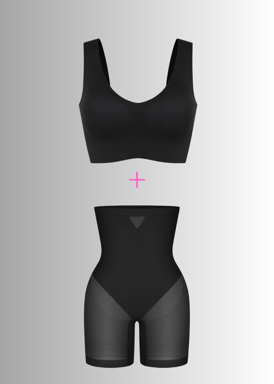 Back Smoothing Bra + Mesh Butt Lifter Shorts Bundle #2